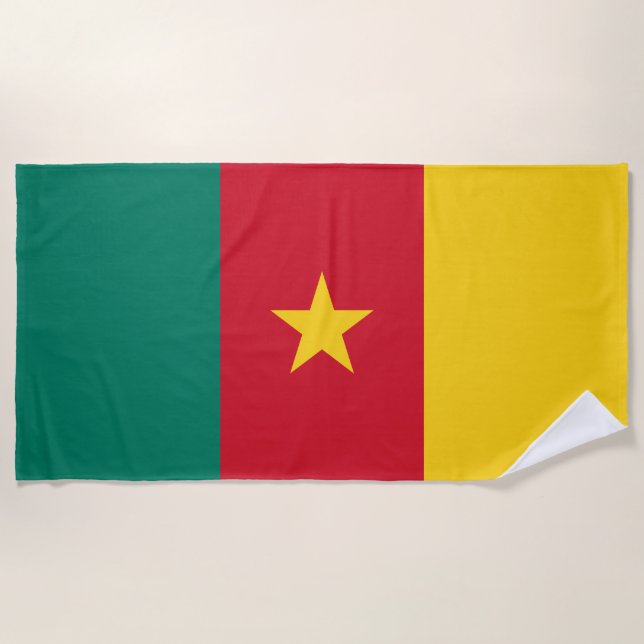Patriotic Kamerun Flag Strandtuch (Vorderseite)