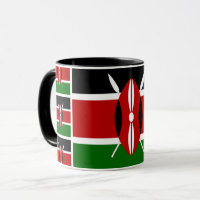 Patriotic Kenyan Flag Coffee Tasse, Kenia / Schüle