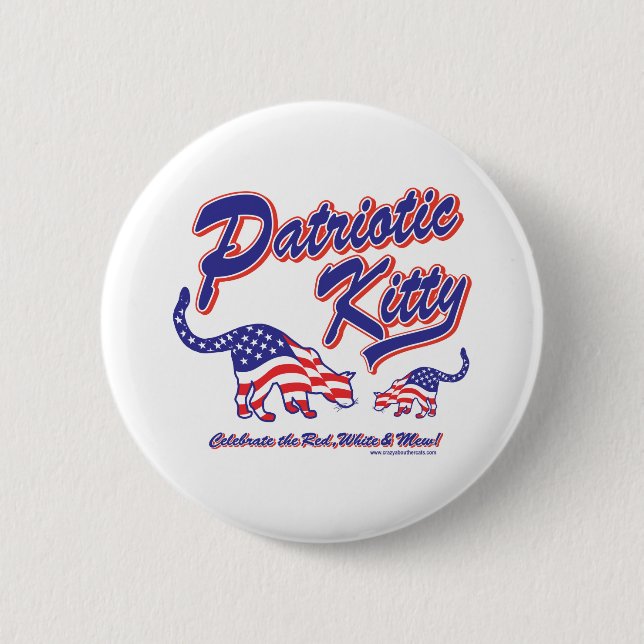 Patriotic Kitty Cats Button (Vorderseite)