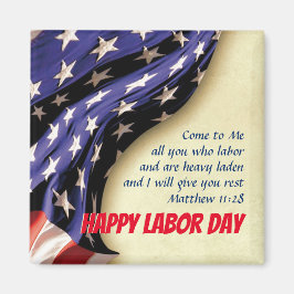 Patriotic LABOR DAY Christlich Magnet