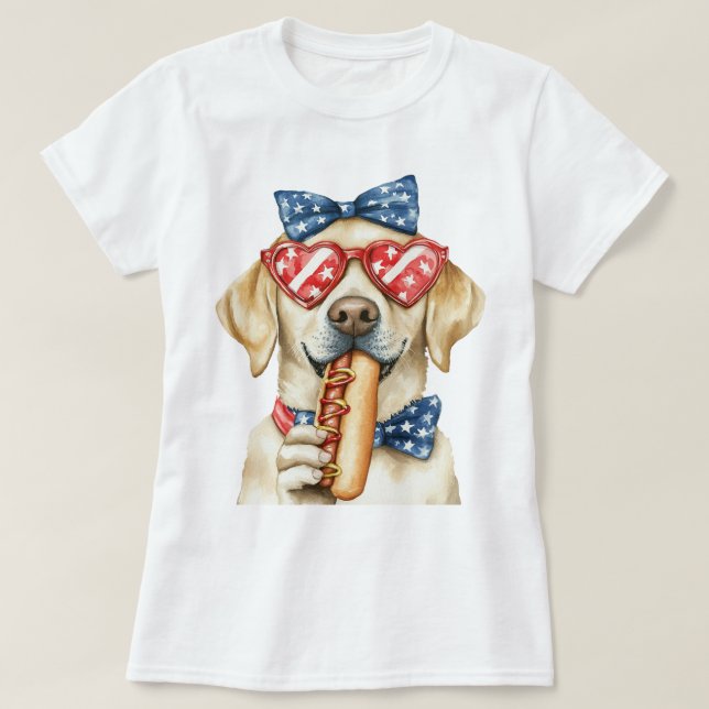 Patriotic Labrador Retriever T-Shirt (Design vorne)