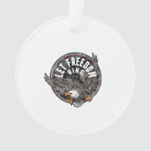 Patriotic Lass Freedom Ring Vintag American Bald E Ornament