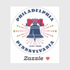 Patriotic Liberty Bell Custom-Cut Vinyl Sticker