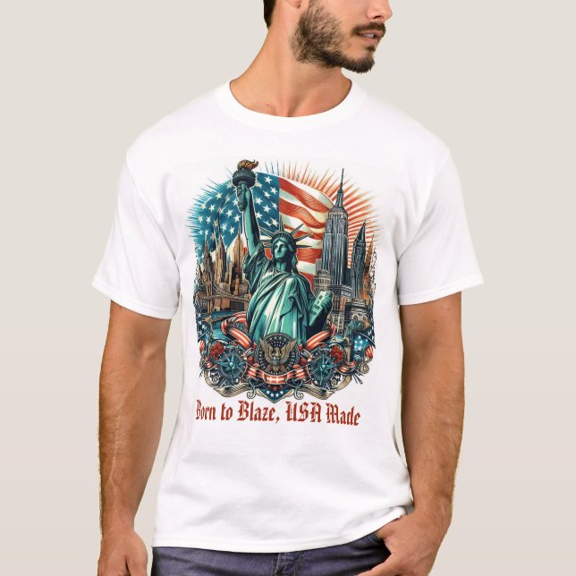 Patriotic Liberty Blaze T - Shirt - USA Made (Vorderseite)