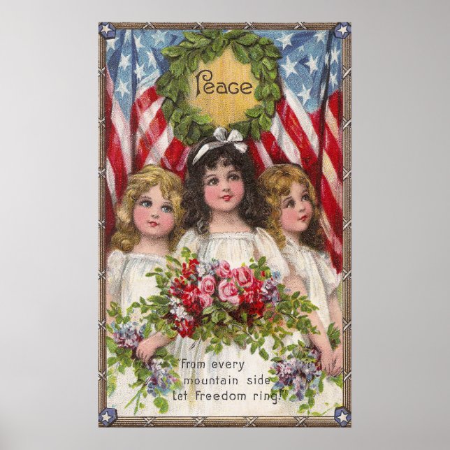 Patriotic Liberty Girls Poster (Vorne)