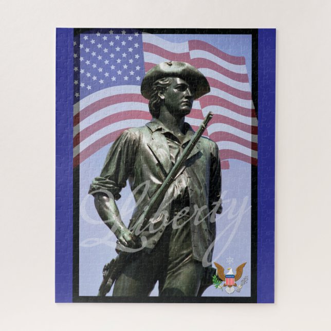 Patriotic Liberty Minuteman with Defense Emblem (Vertikal)