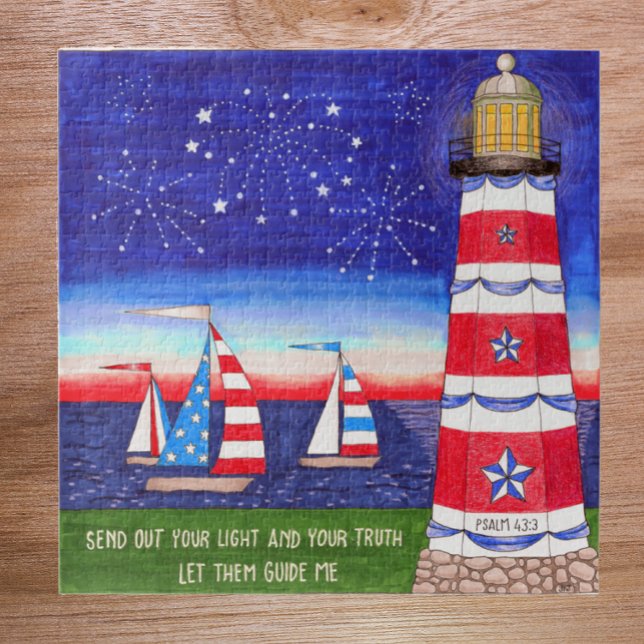 Patriotic Lighthouse und Sailboats Inspiration (Von Creator hochgeladen)