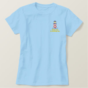 Patriotic Lighthouse USA Besticktes T-Shirt