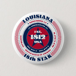 Patriotic Louisiana Circle mit Staat Details Button