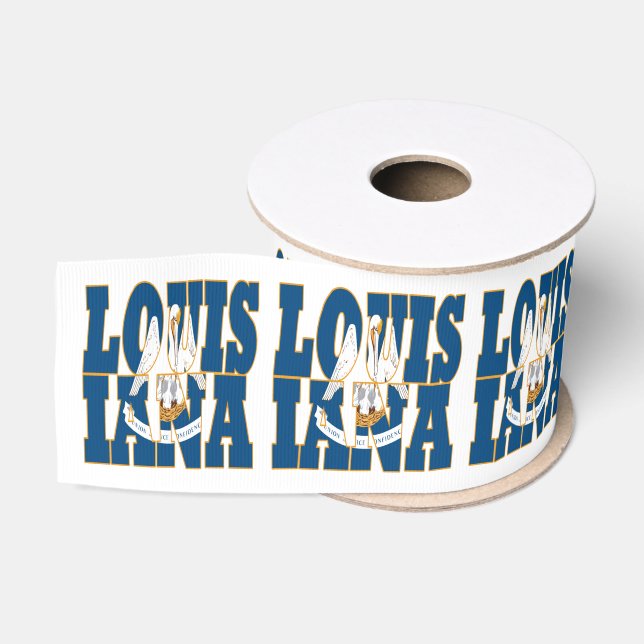 Patriotic Louisiana Staatsflaggengestaltung Ripsband (Spule)