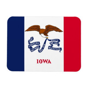 Patriotic magnet flexible avec Iowa flag