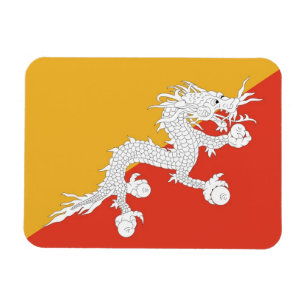 Patriotic magnet flexible with flag of Bhoutan