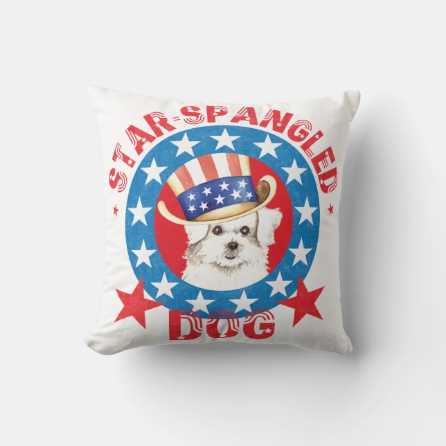 Patriotic Maltese Kissen (Vorderseite)
