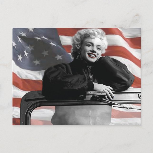 Patriotic Marilyn Postkarte (Vorderseite)