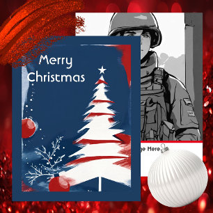 Patriotic Military USA Weihnachten Mitteilungskarte
