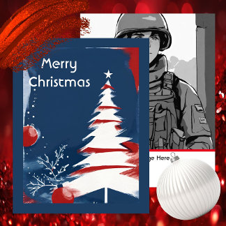 Patriotic Military USA Weihnachten Mitteilungskarte