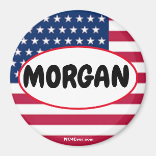 Patriotic MORGAN Magnet
