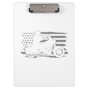 Patriotic Motorrad Vintag American Flag Biker Klemmbrett