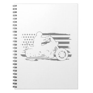 Patriotic Motorrad Vintag American Flag Biker Notizblock