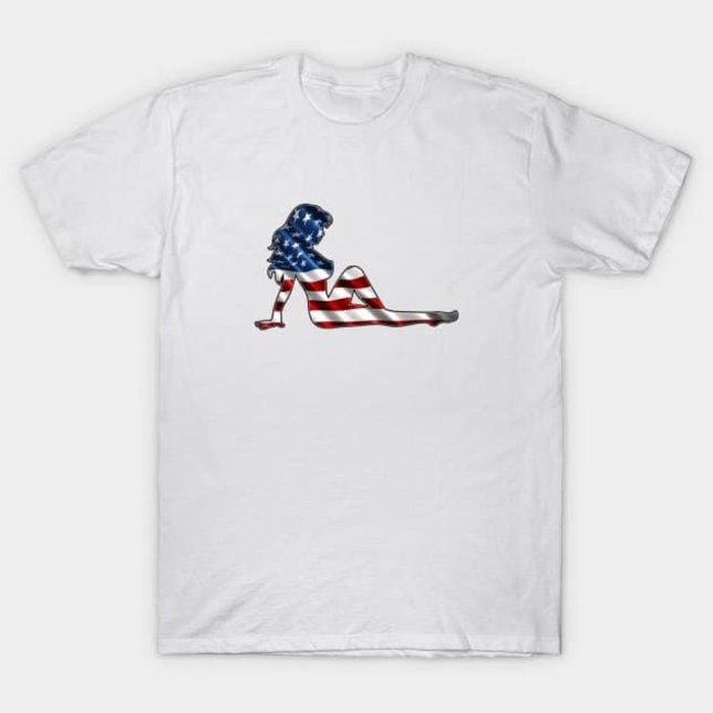 Patriotic Mudklappe Girl T-Shirt (Von Creator hochgeladen)