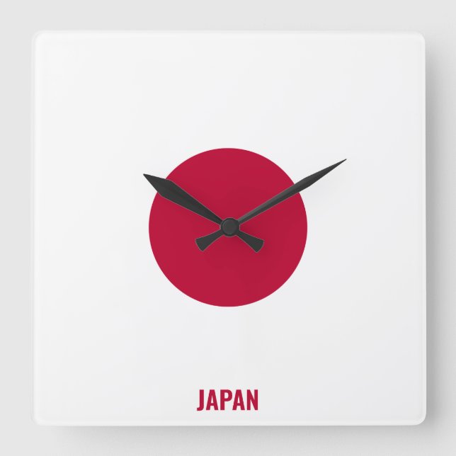 Patriotic National Flag Quadratische Wanduhr (Vorderseite)