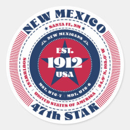 Patriotic New Mexico Circle Design Aufkleber
