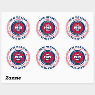 Patriotic New Mexico Circle Design Aufkleber