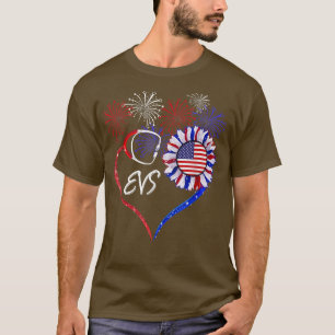 Patriotic Nurse EVS 4. Juli American Flag Sunf T-Shirt