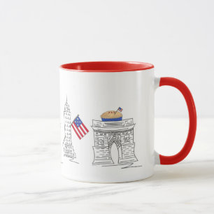 Patriotic NYC New York City Sehenswürdigkeiten USA Tasse