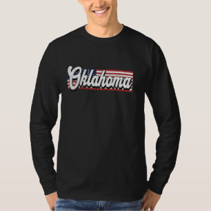 Patriotic Oklahoma USA Flag Stripe Zuhause Staat O T-Shirt
