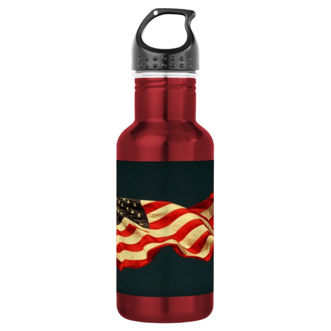 Patriotic Old Glory Stainless Steel Water Flasche Trinkflasche (Vorderseite)
