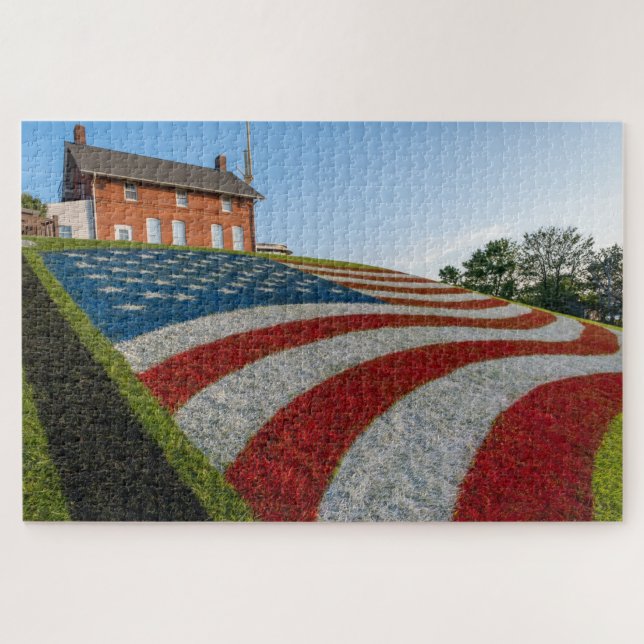 Patriotic Painted American Flag (Horizontal)