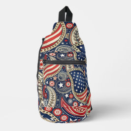 Patriotic Paisley Crossbody Bag
