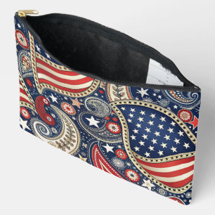 Patriotic Paisley Zubehörtasche