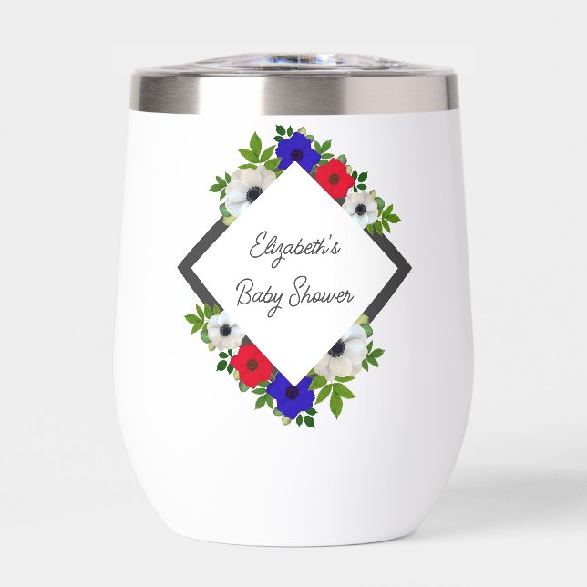 Patriotic Panda Anemone Baby Shower (Vorderseite)