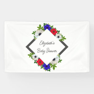 Patriotic Panda Anemone Baby Shower Banner