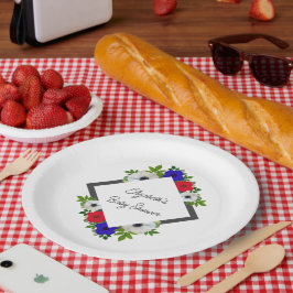 Patriotic Panda Anemone Baby Shower Pappteller