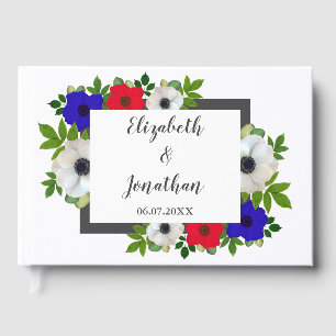Patriotic Panda Anemone Wedding Gästebuch