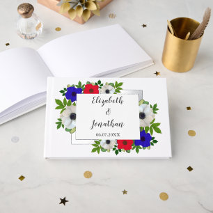 Patriotic Panda Anemone Wedding Gästebuch