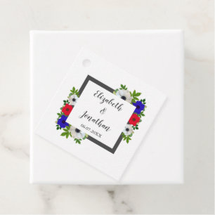 Patriotic Panda Anemone Wedding Geschenkanhänger