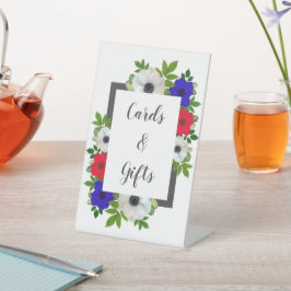 Patriotic Panda Anemone Wedding Sockelschild