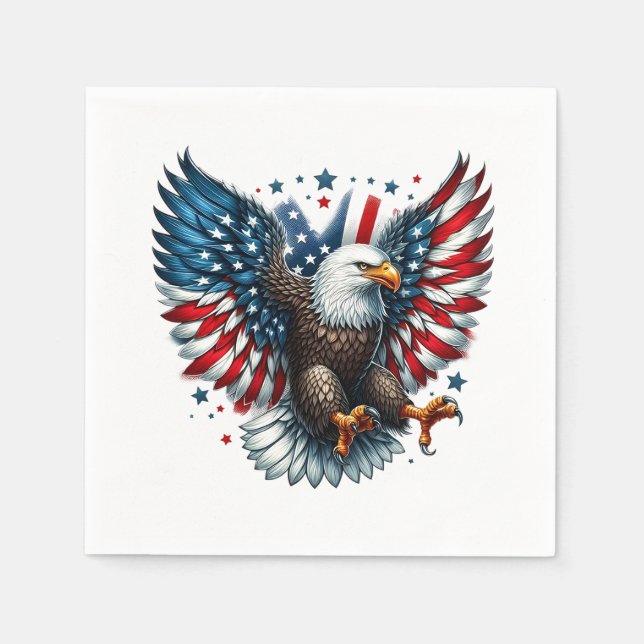 Patriotic Paper Napkins Serviette (Vorderseite)