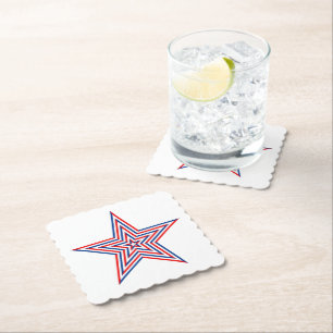 Patriotic Paper Star Drink Untersetzer