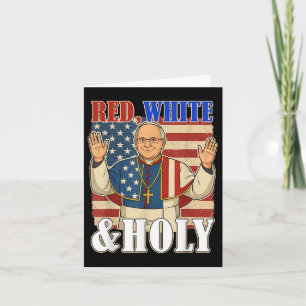 Patriotic Papst Leo Xiv Spaß Design Karte