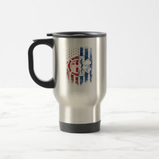 Patriotic Paramedic Firefighter EMT USA Flag EMS Reisebecher