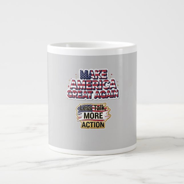 Patriotic Peace Decal Jumbo-Tasse (Vorderseite)