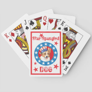 Patriotic Pembroke Welsh Corgi Spielkarten