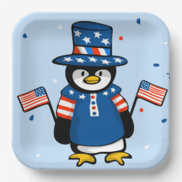 Patriotic Penguin Pappteller