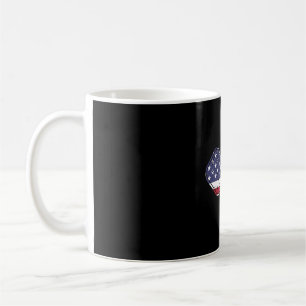 Patriotic Pickleball US Flag Paddleball Design Kaffeetasse