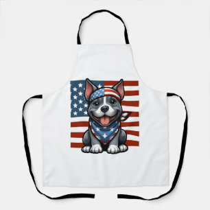 Patriotic Pitbull American Flag 4. Juli GRILLEN Schürze